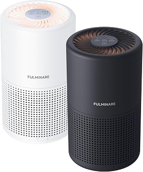 FULMINARE Air Purifiers for Bedroom Air Filter, Quiet Air Cleaner With Night Light,Portable Small Air Purifier for Home, Office, Living Room