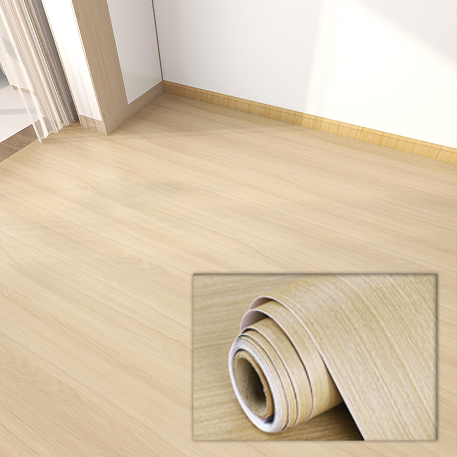 Piastrelle autoadesive per pavimenti, Piastrelle for pavimenti autoadesive effetto legno, dimensioni multiple, bagno, cucina, balcone(Style G,60 * 1000cm)