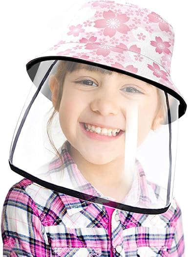 Pink Cherry Blossom Sun Hat for Kids 