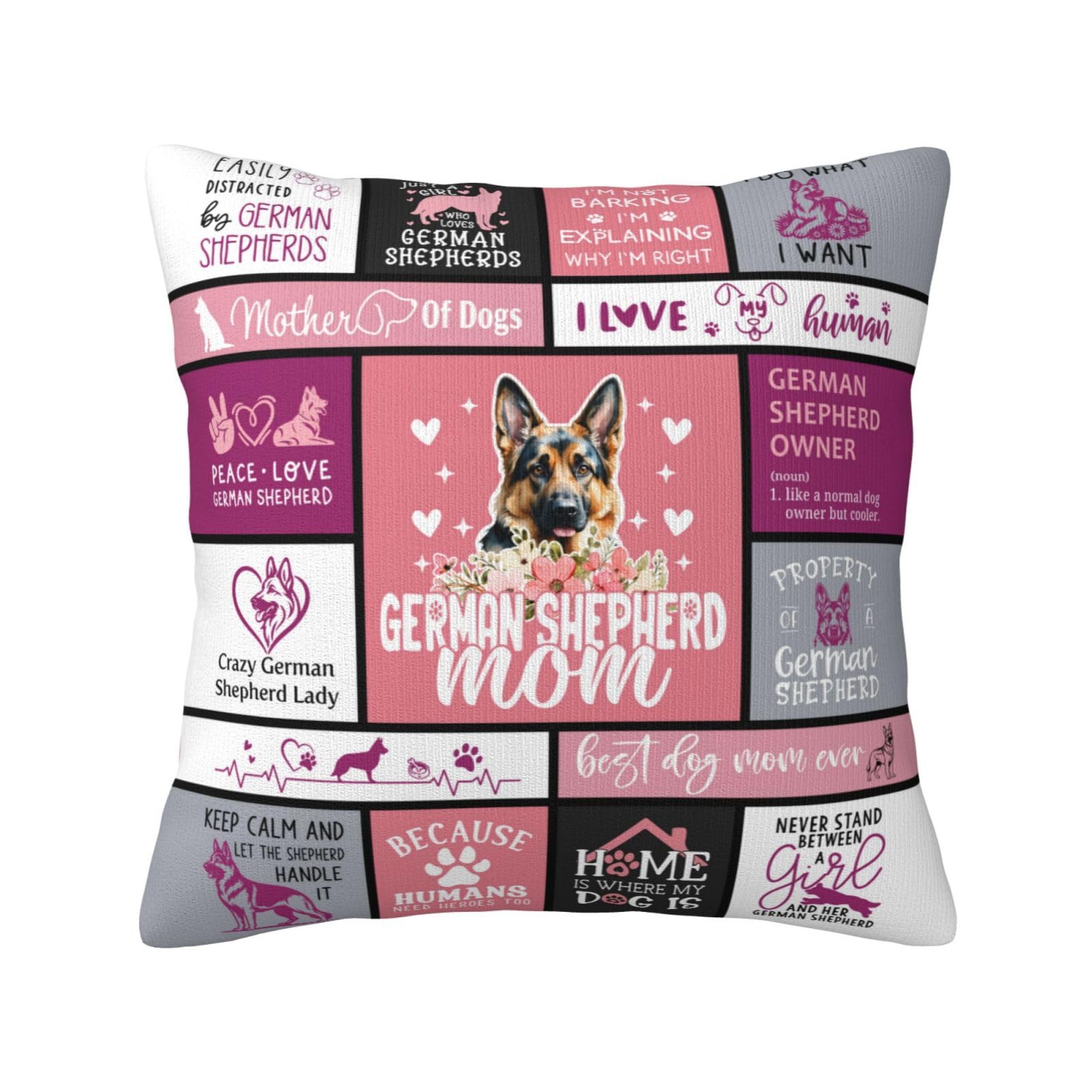 IYUBOFU German Shepherd Gifts Throw Pillow Covers 18x18 Inches