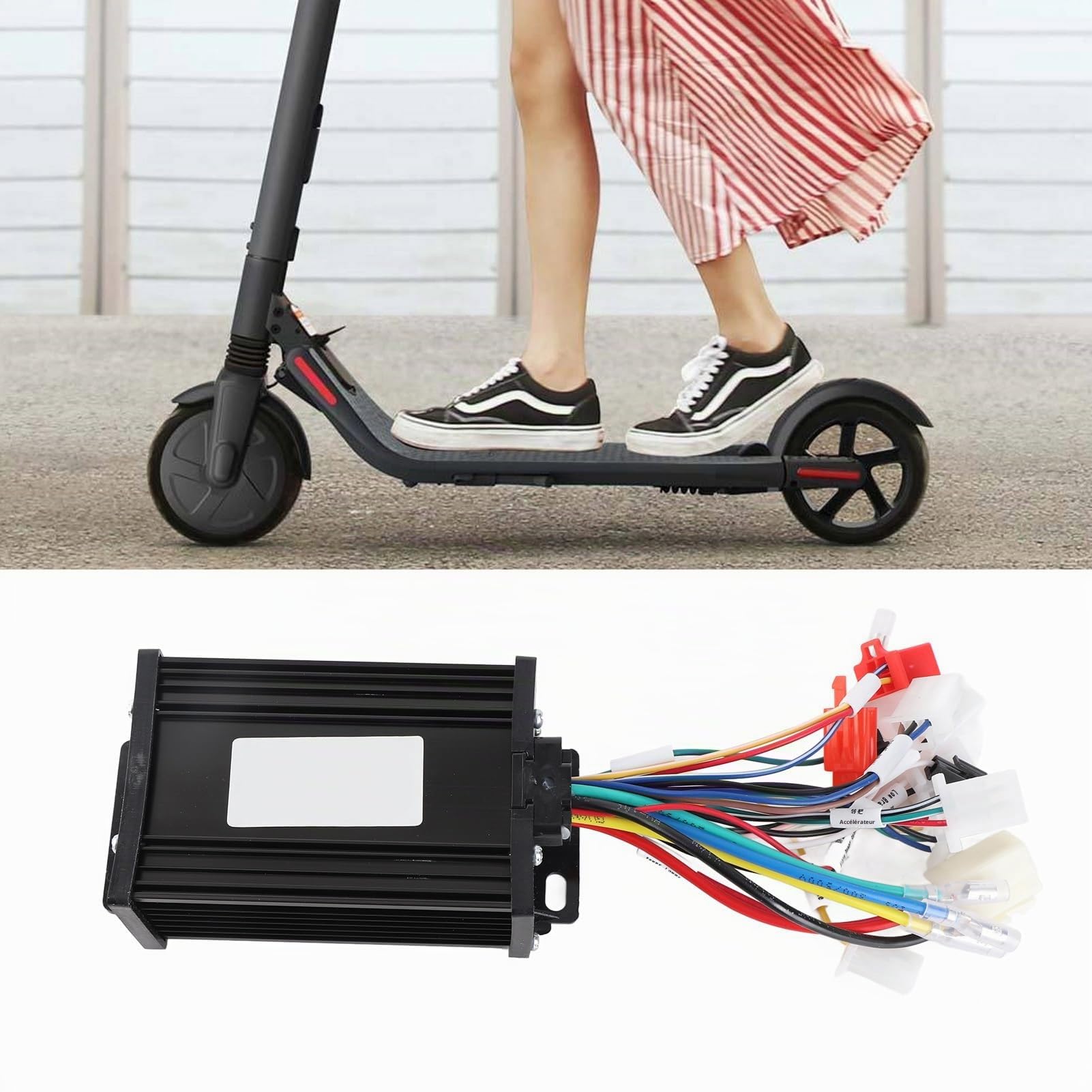 Contrôleur Vélo Électrique 36V/24V Programmable, 350W, Scooter Électrique Contrôleur Thumb Throttle Panneau LCD Bike Hub Cont
