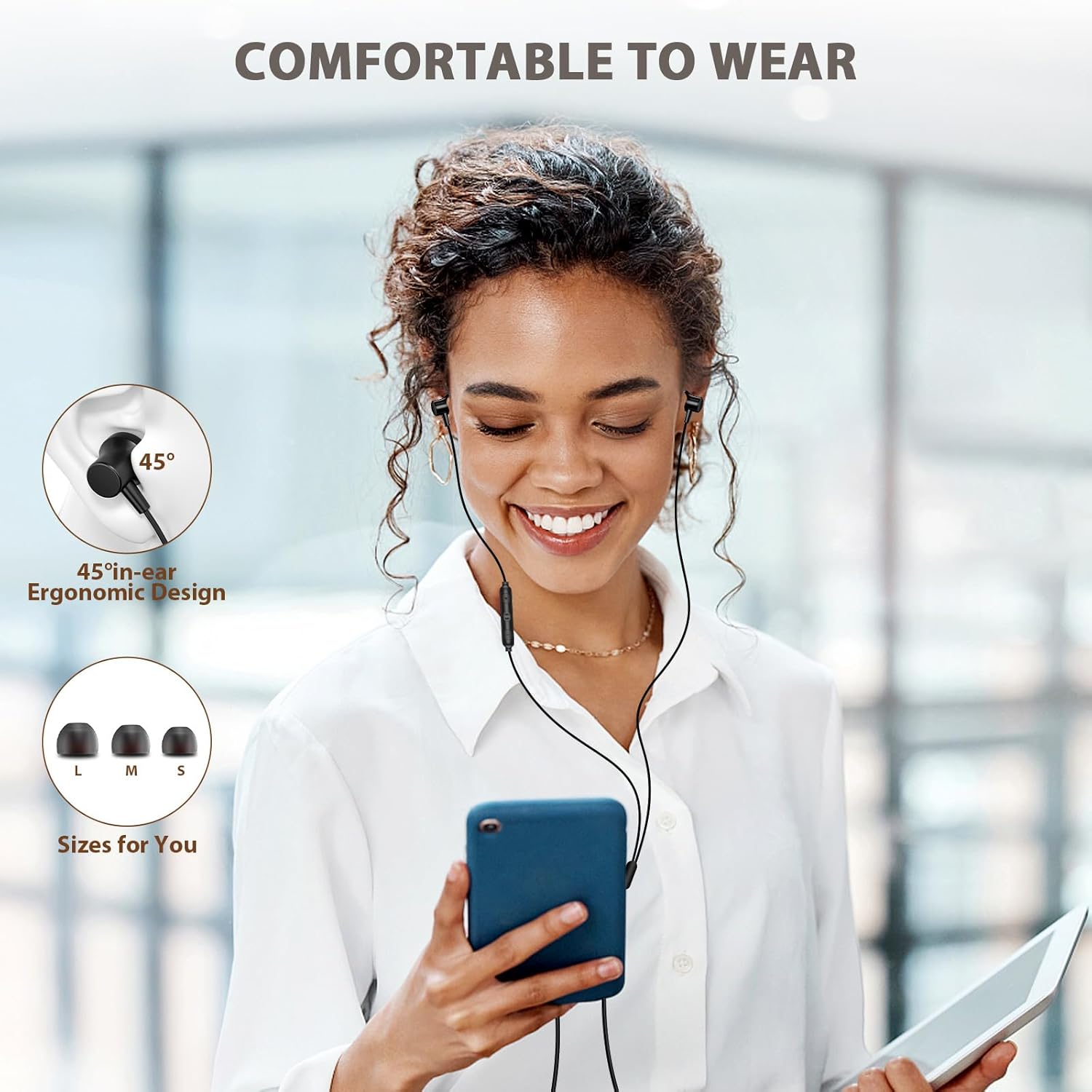 USB C Headphones for Samsung S22+ Ultra S23 FE, Type C Earphones with Microphone HiFi Stereo Volume Control Magnetic in Ear Wired Earbuds for iPhone 15 Pro Max Plus Galaxy Flip Fold 5 Pixel 8 7 Pro