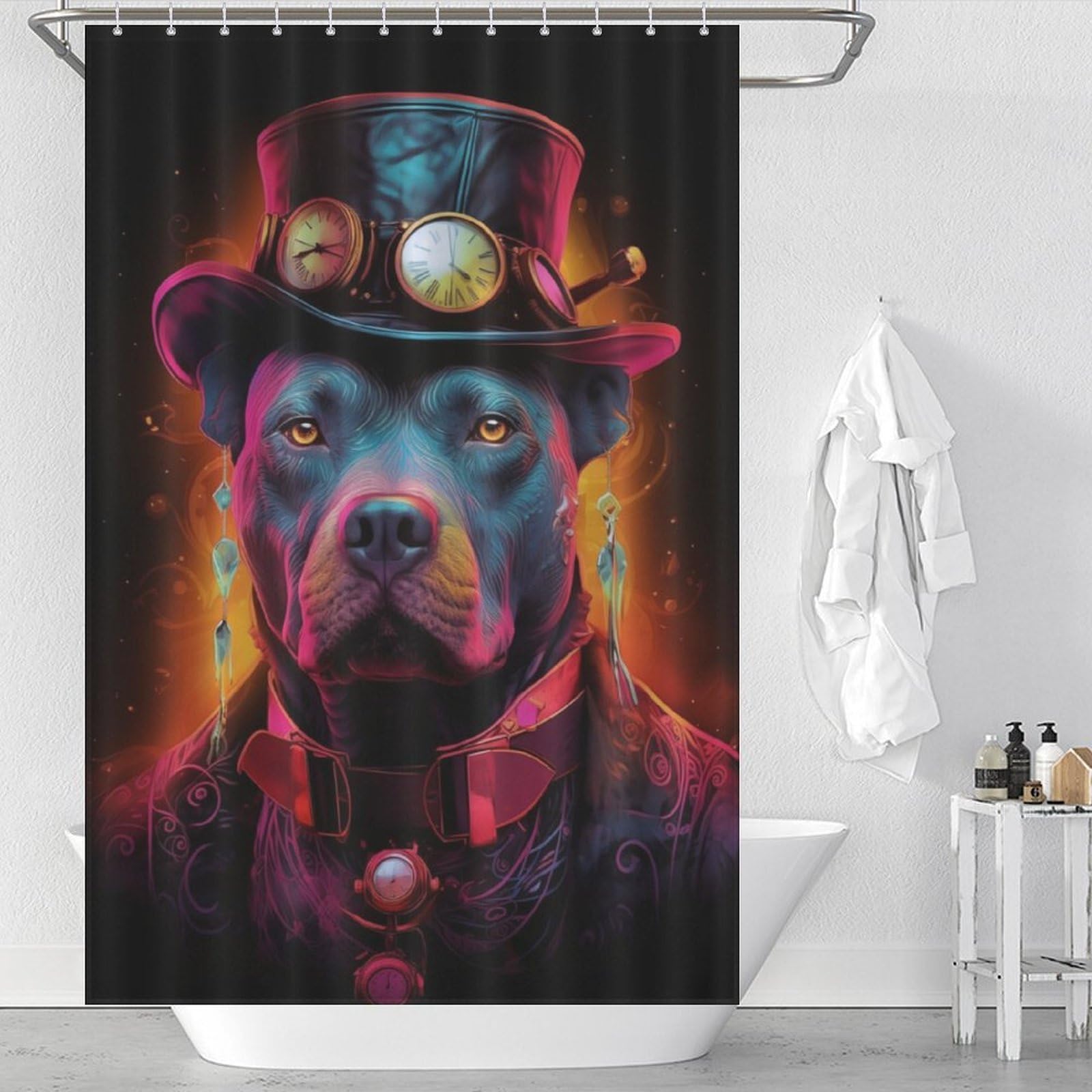 Décoration de salle de bain chic pour baignoire et douche au quotidien familial