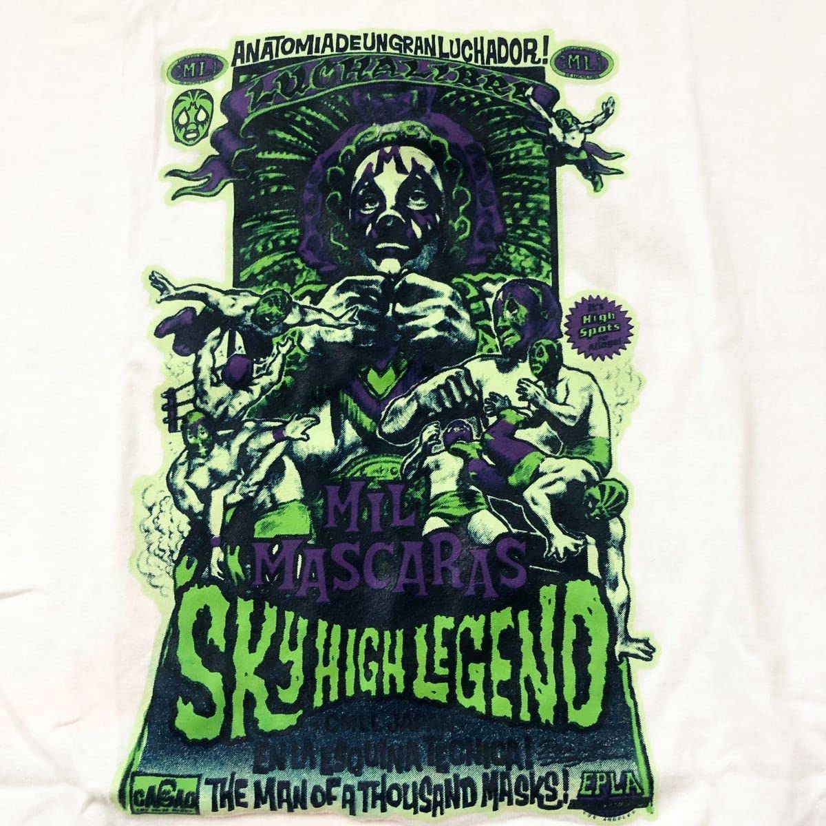 Amazon.co.jp: MIL MASCARAS ミル マスカラス Tシャツ SKY HIGH LEGEND