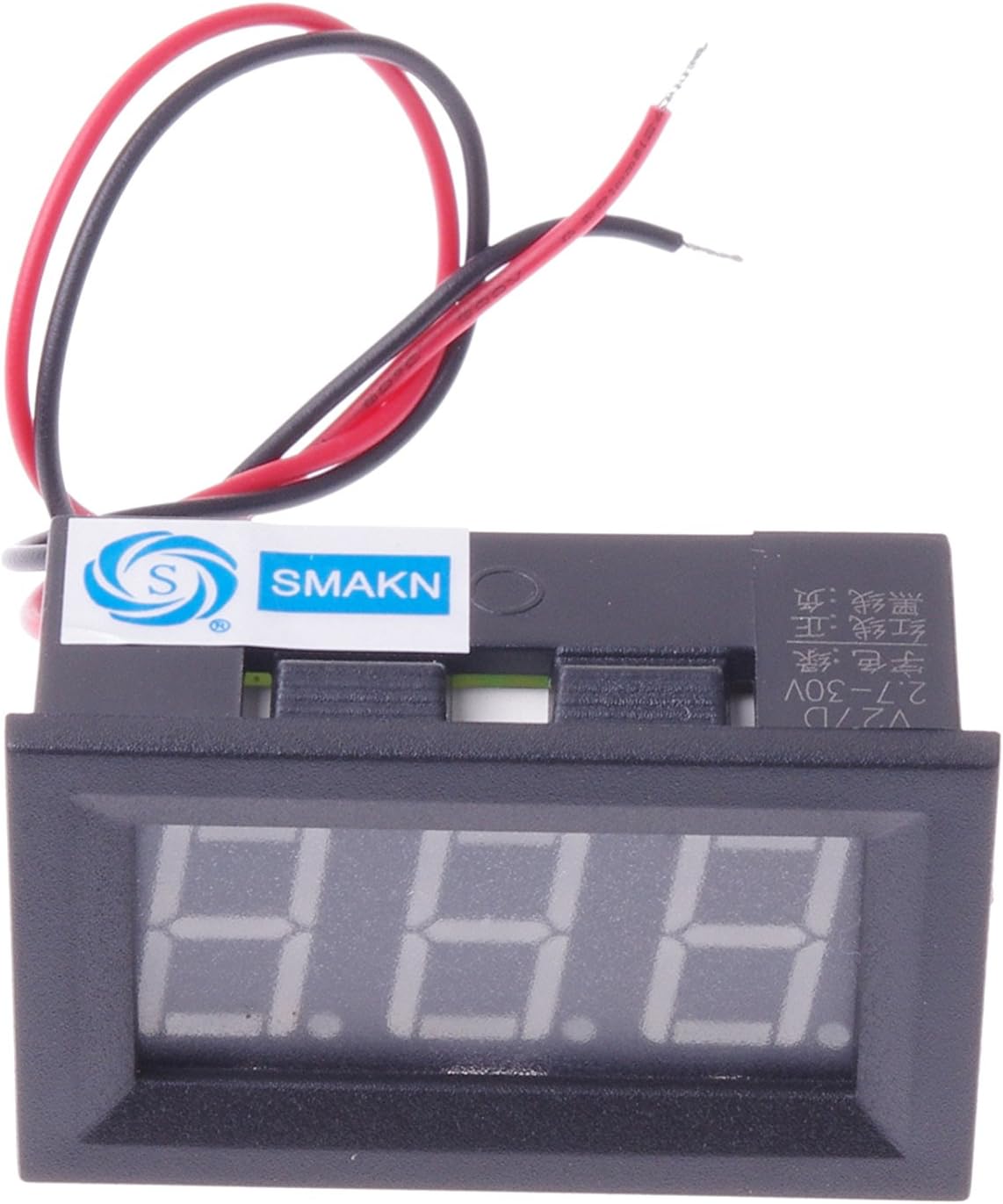 SMAKN 2 Wire Green Dc 4.0-30v LED Panel Digital Display Voltage Meter Voltmeter