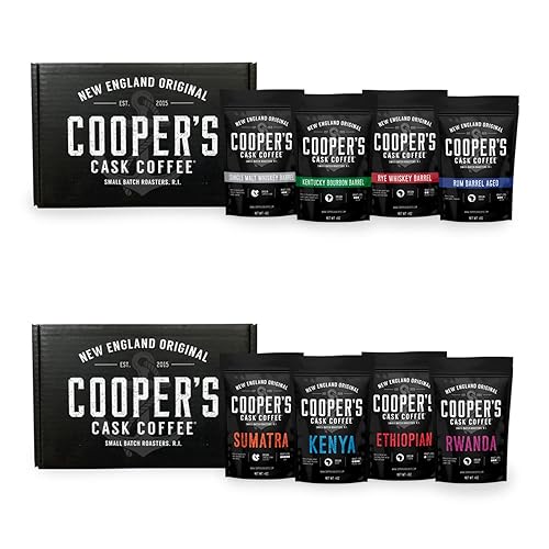 Bourbon Barrel - Juego de caja añejada y caja de origen único en grano entero (32 onzas)