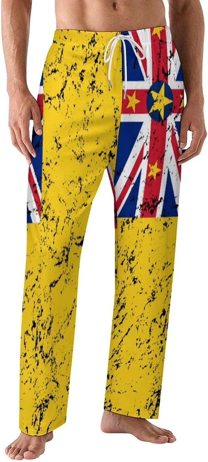 Mens Tokelau Flag Pajama Pants Soft Lounge Pants Loose PJ Bottoms,