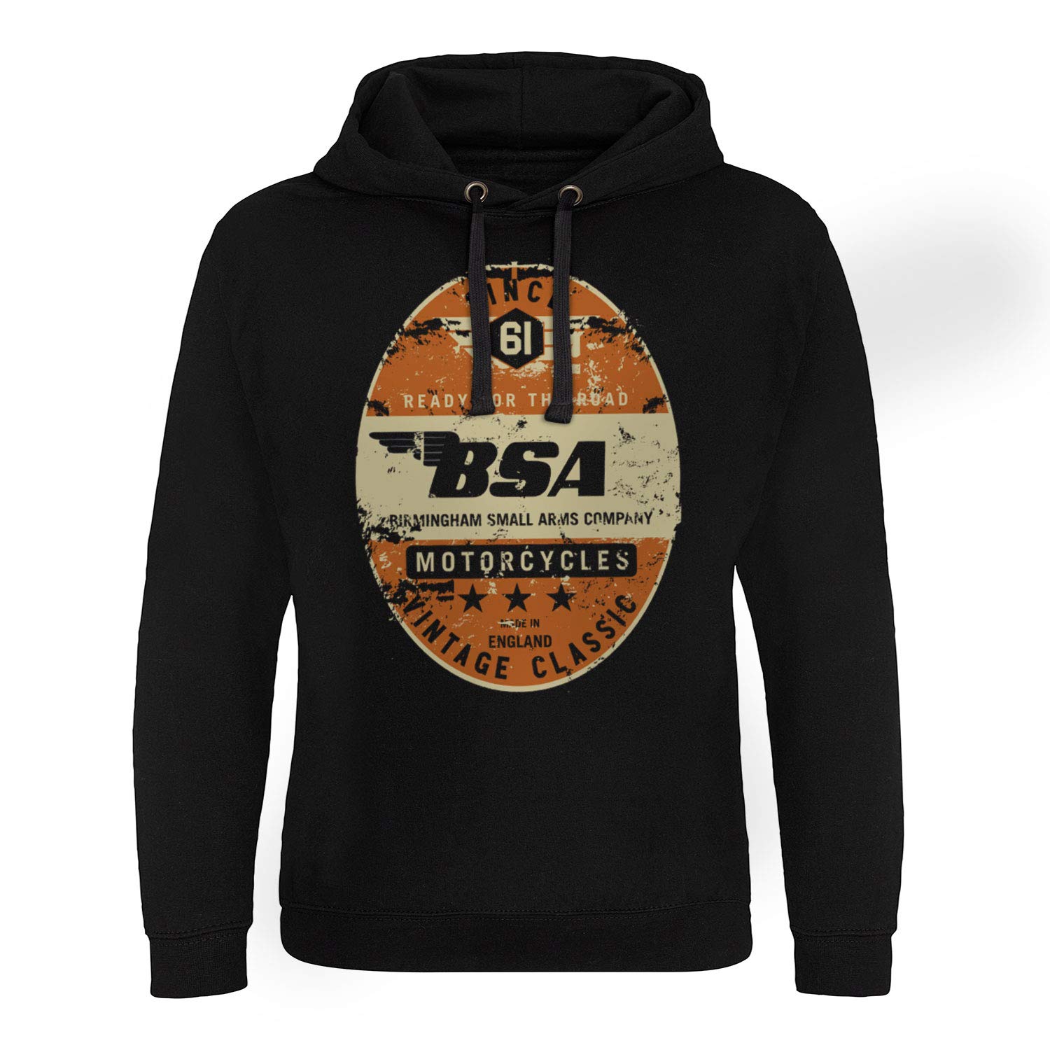 Bsa Men's Black Officially Licensed B.s.a. - Birmingham Small Arms Co. Epic Hoodie (Black), X-Large
