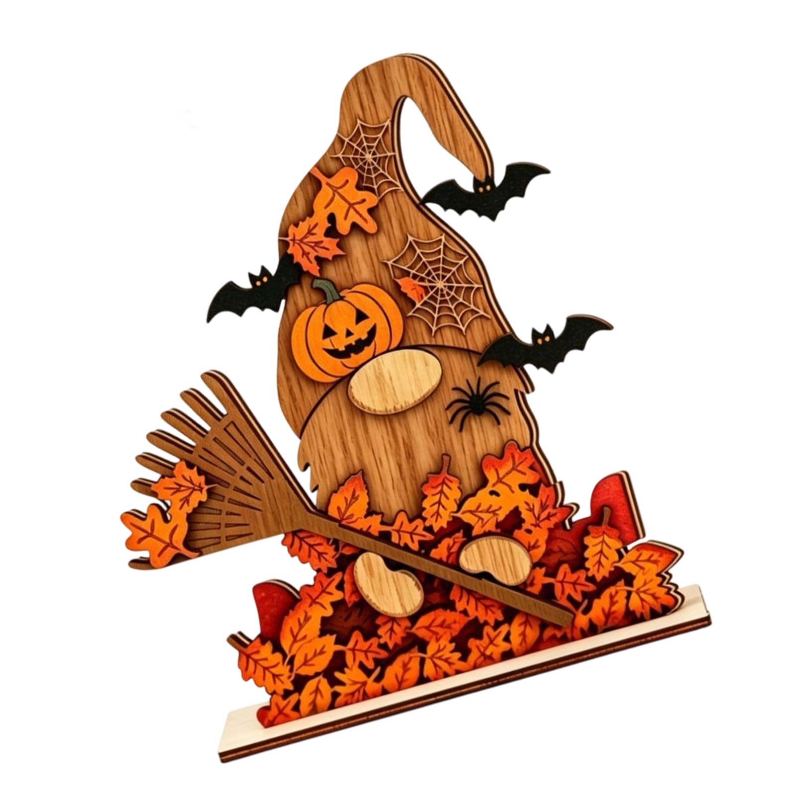 Halloween Decorations Wooden Table Signs Witches Pumpkin Table Centerpieces 2D Flat Standing Tabletop Decorations Home Decors Tiered Tray Decors for Holiday Party Wooden Tables Signs