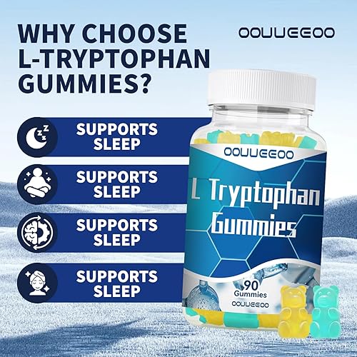 Miniatura 2 de Gomitas L triptófano de 1000 mg, suplemento masticable para una perspectiva positiva, apoyo tranquilo y equilibrio interior, noches de descanso,