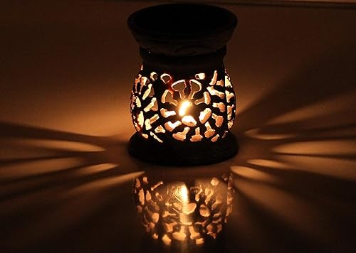 Miniatura 2 de Nirvana Class NIRMAN Handmade Stone Aroma Burner Oil Diffusers Home Decor (Leaf)