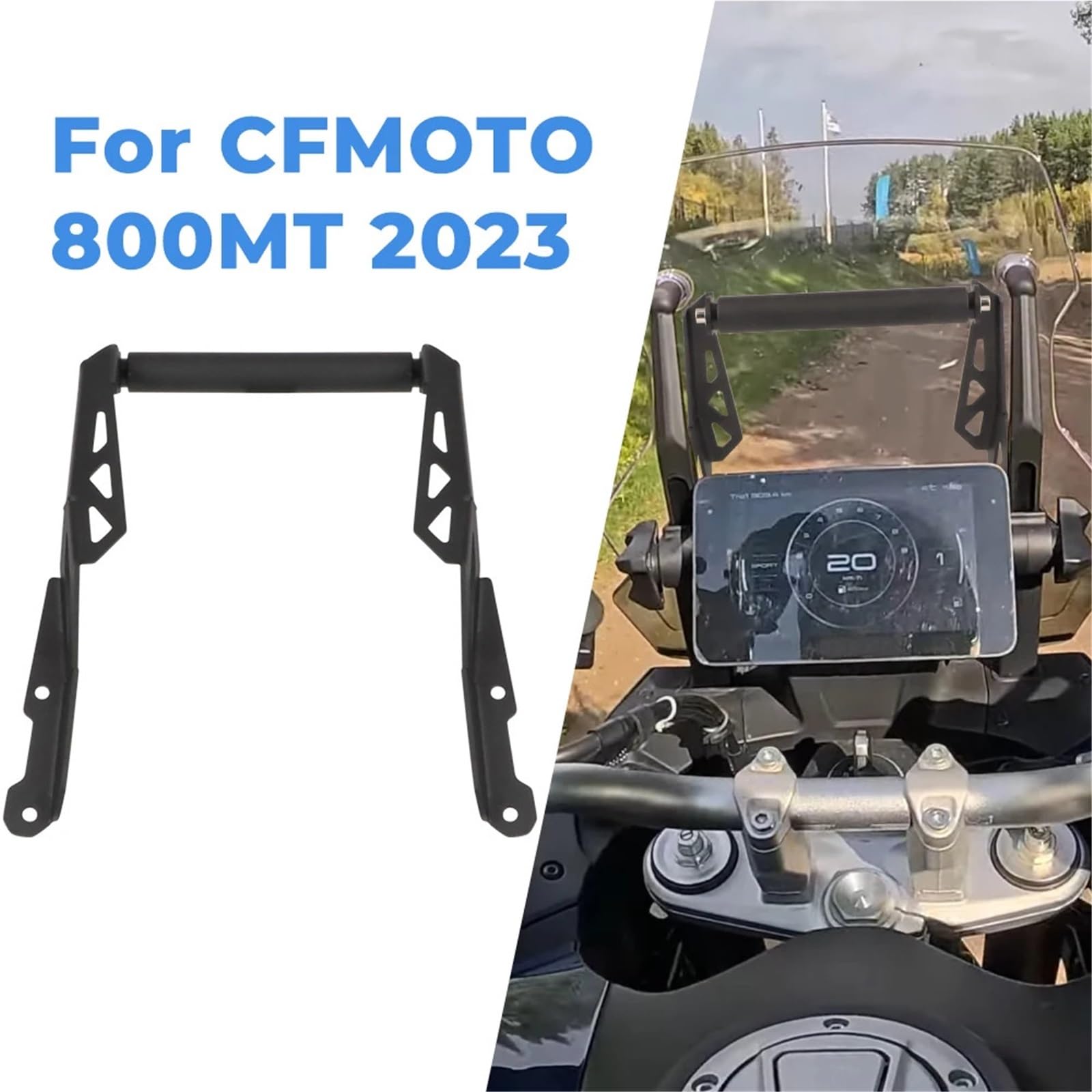 Akcesoria motocyklowe 22 mm uchwyt na nawigację GPS uchwyt na telefon na kierownicę pasuje do CFMOTO 800MT 2023 Uchwyt do nawigacji GPS