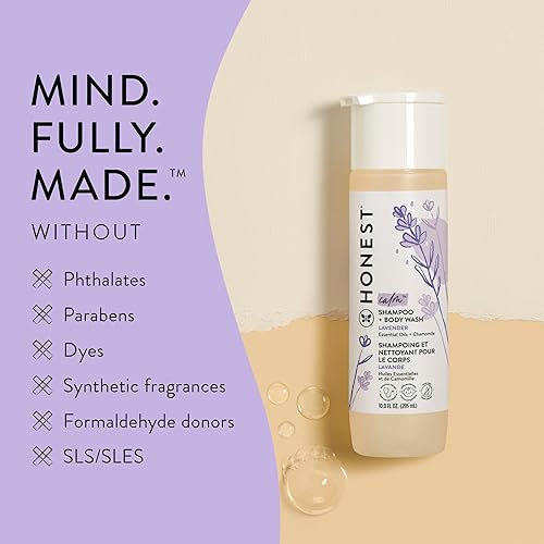 Miniatura 5 de The Honest Company Champú limpiador 2 en 1  gel de gel corporal suave para el bebé derivado natural sin lágrimas hipoalergénico lavanda calma 18