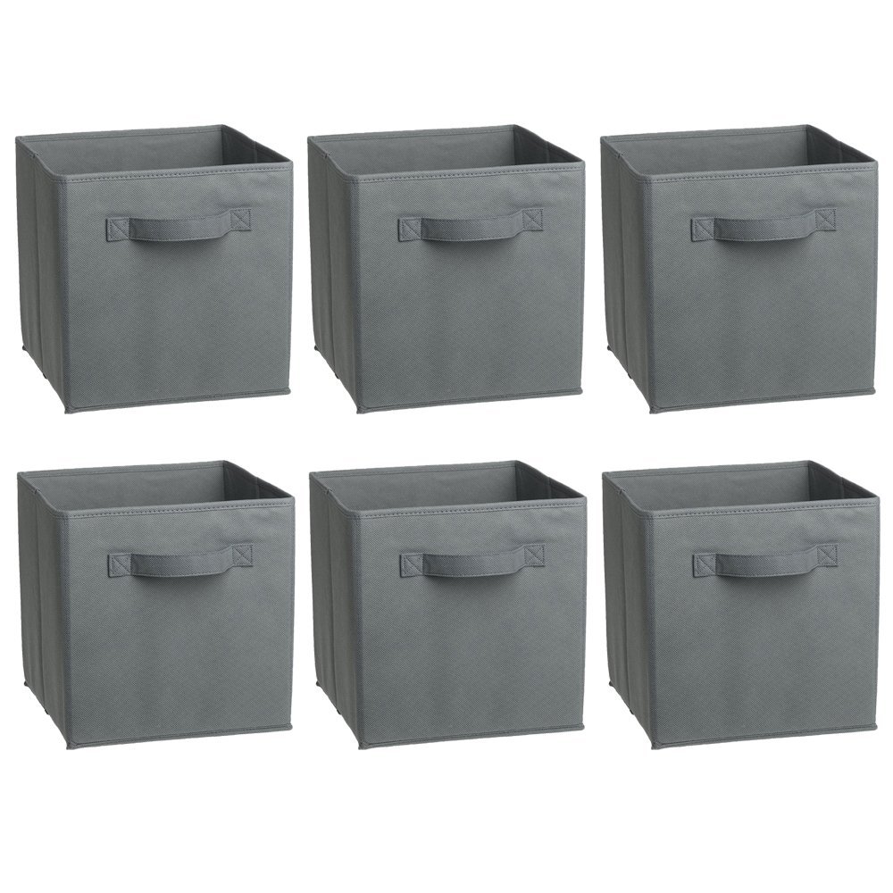 Rusee Foldable Cloth Storage Cube Basket Bins Organizer Containers Drawers, 6 Pack Amazon.in