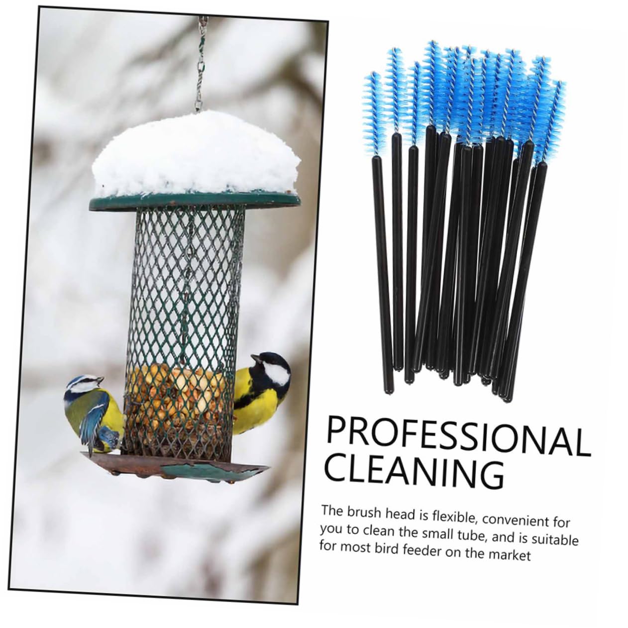 MOBUTOFU 100pcs Compact Hummingbird Feeder Cleaning Brushes Mini Portable Tools for Slots Corner Cleaning Ergonomic Design for Convenient Use for Delicate Areas