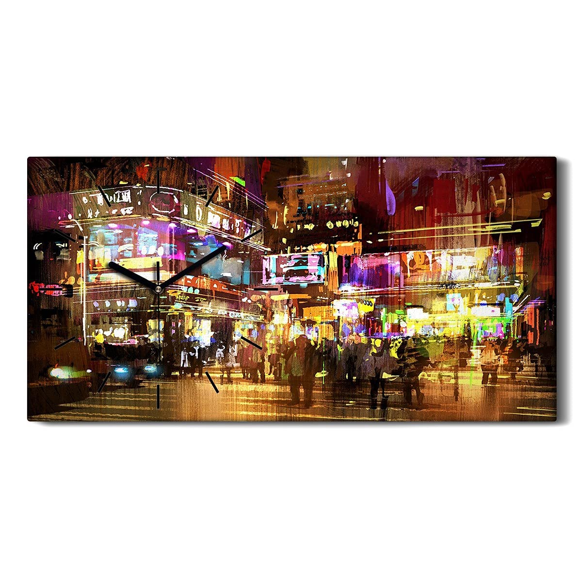 Art mural sur toile pour salon et chambre avec une peinture moderne de rue nocturne