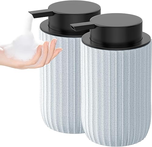 Miniatura 8 de Dispensador de jabón de manos de espuma de cerámica, dispensadores de jabón de baño de 12 onzas, dispensador de loción para cocina, dispensador de