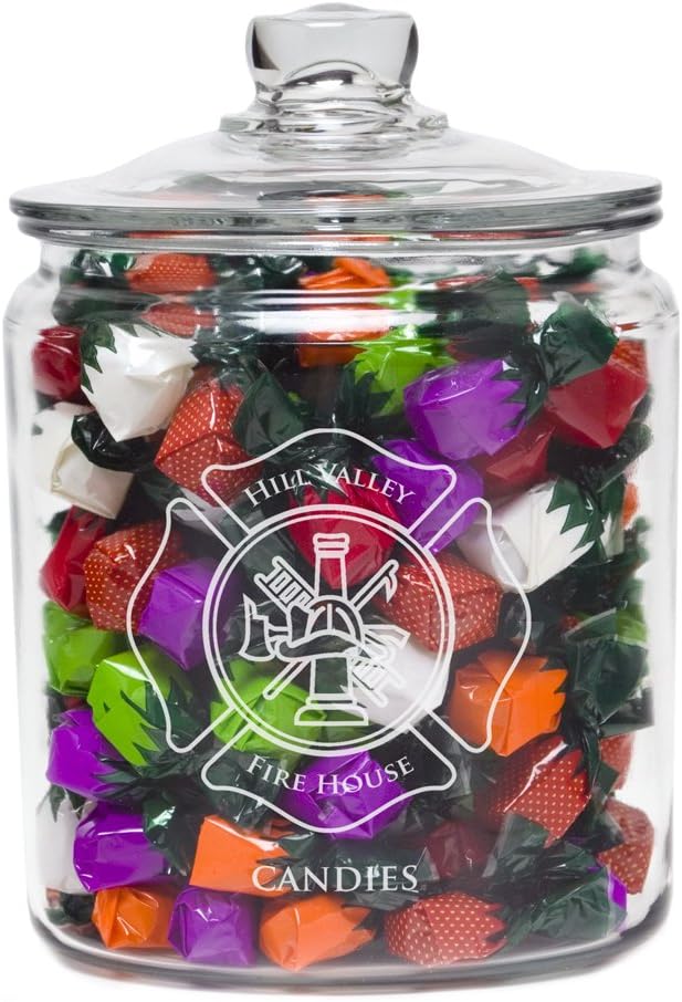 Firefighter Personalized Candy Jar Cookie Jars Home & Kitchen