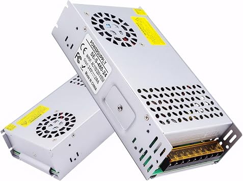 24V 20A 480W AC to DC Converter - 110V/120V to 24V Transformer LED Driver with Smart Cooling Fan for LED Strip, CCTV and Car Devices