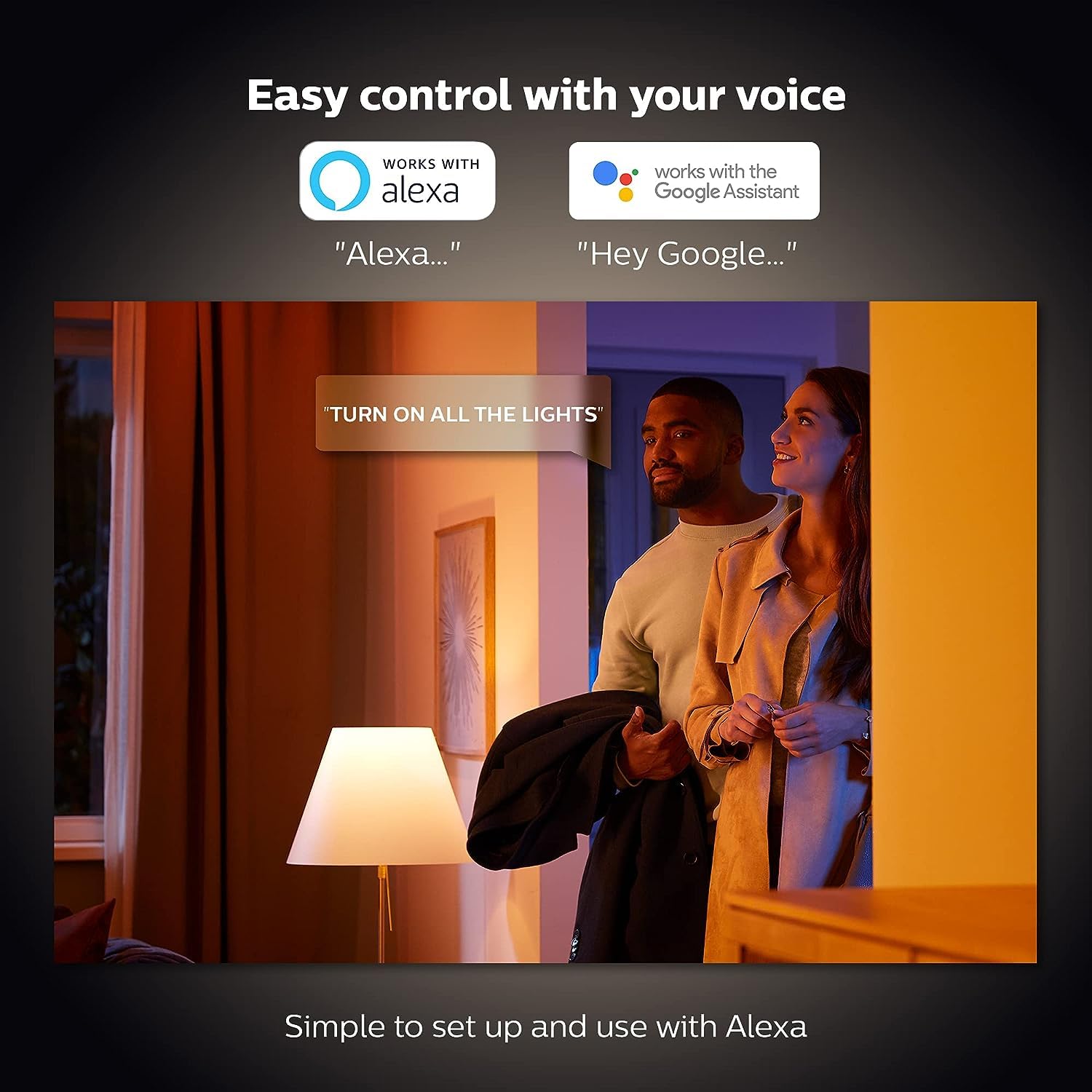 Philips Hue White Ambiance ampoule LED connectée B22, équivalent 60W, 800 lumen, compatible Bluetooth, pack de 2, fonctionne avec Alexa, Google Assistant et Apple Homekit