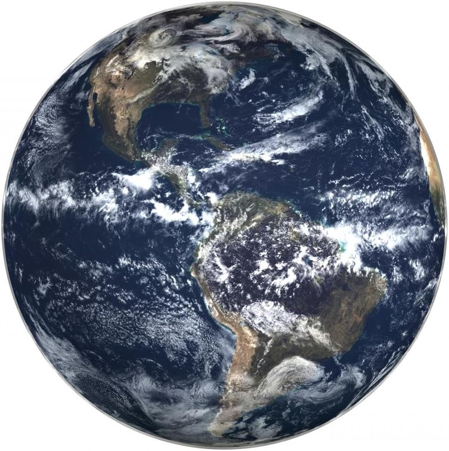 Planet Earth from Space Wall Decal – Removable Vinyl Wall Sticker – Easy Peel & Stick – 18"