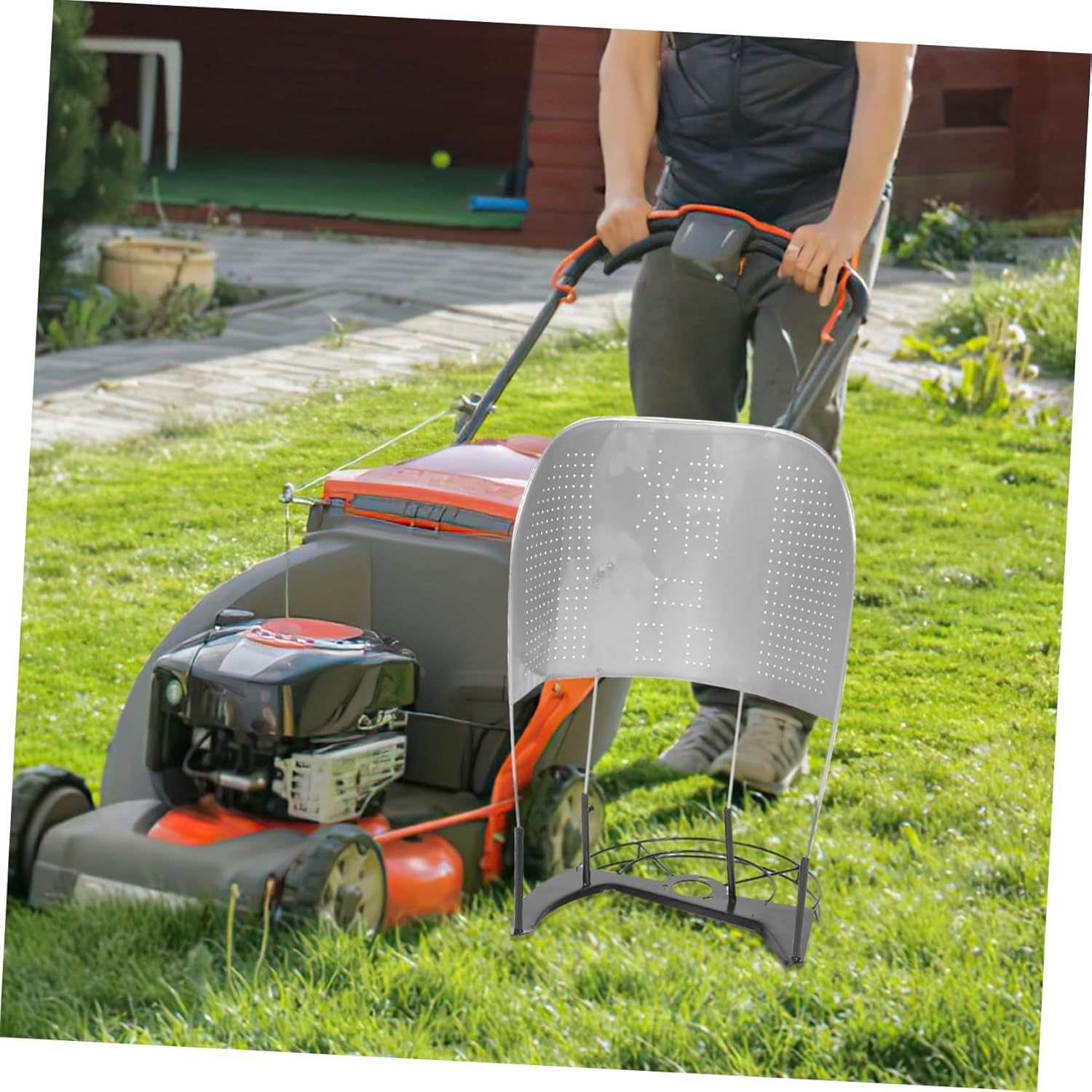 YARNOW Lawn Mower Cover Rice Harvester Shield Outdoor Mower Frame Safety Features