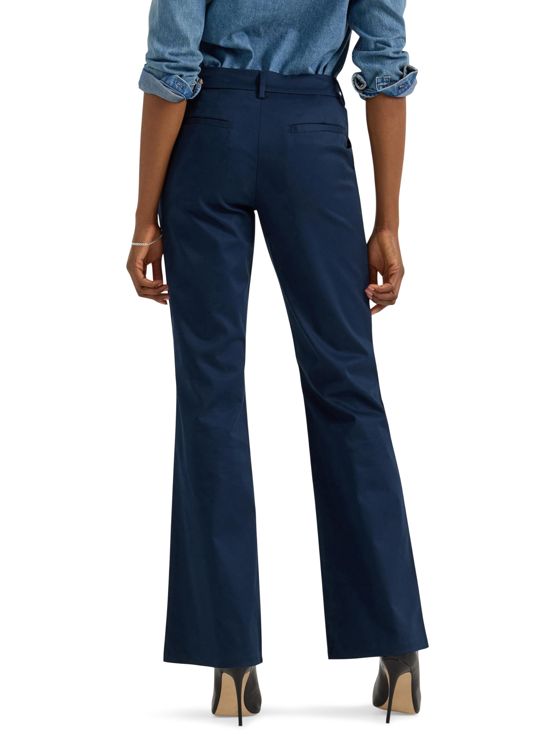 Lee Damen Bootcut-Hose, knitterfrei, mittelhoch, Niet Navy, 38 – Ansicht 2
