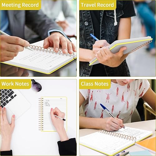 Vista 91 de Forvencer Cuaderno rayado en espiral con 300 páginas numeradas, diarios gruesos A5 para escribir con papel de 3.53 oz/m², cuadernos de tapa dura