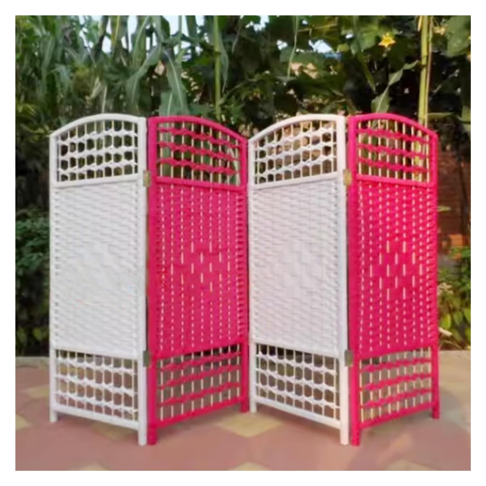 Cloison de séparation pliable en osier naturel tissé à la main - Paravent portable 80x40 cm