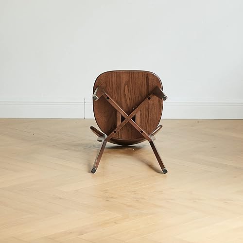 Miniatura 5 de HomSof Silla de comedor de nogal 100% maciza, madera natural de grado FAS fabricada en América del Norte, 1 pieza