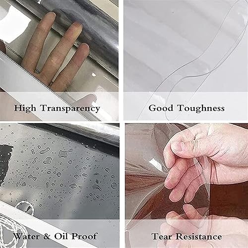 Miniatura 5 de STRMAX Lona, persianas enrollables transparentes impermeables, persianas enrollables transparentes, persianas enrollables de PVC impermeables, para