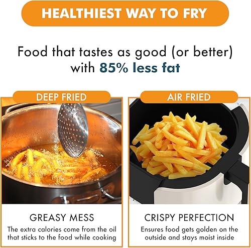 Miniatura 3 de Yangming Freidora de aire, 8 cuartos de galón, 10 ajustes preestablecidos de pantalla táctil que crujen, asan, recalientan y deshidratan, para