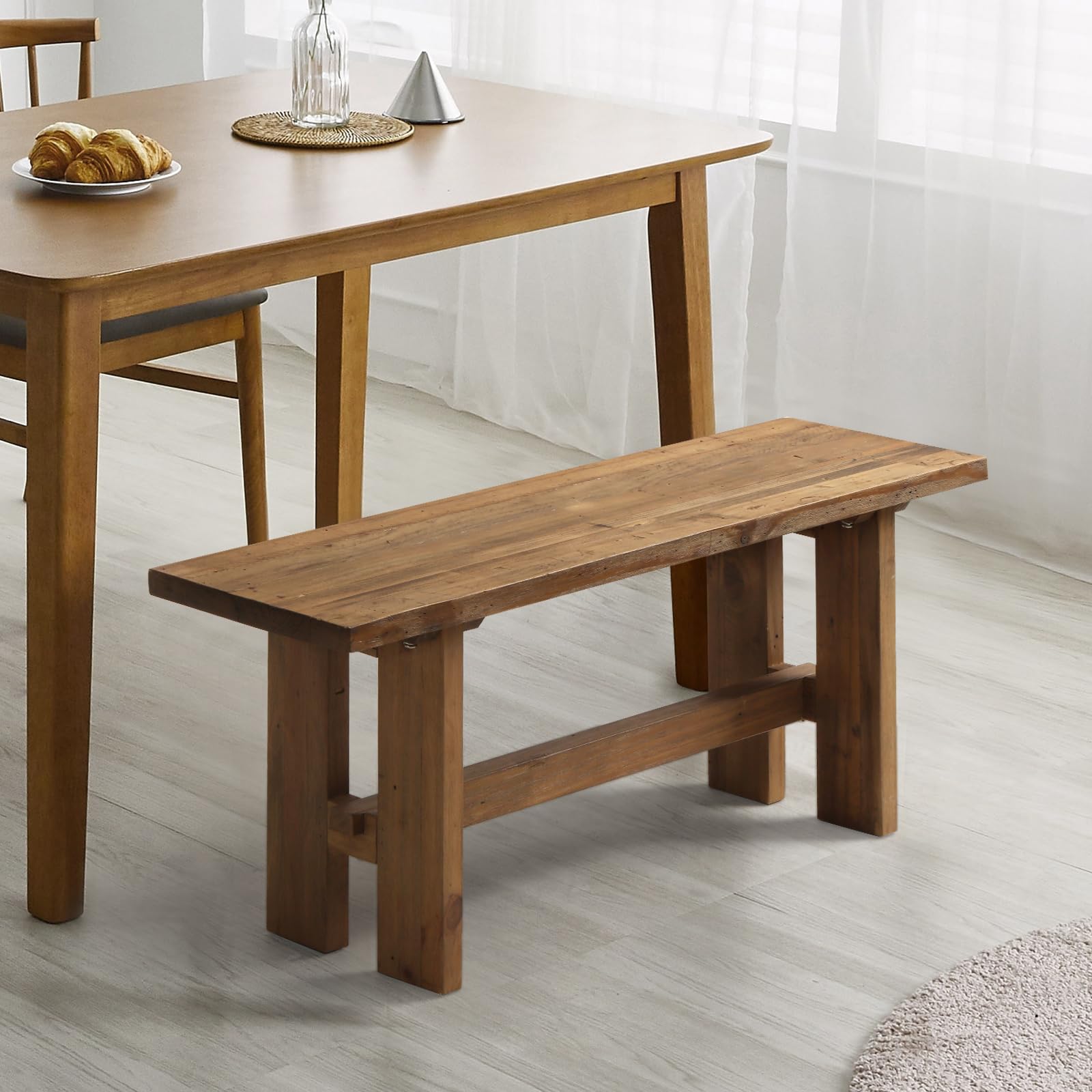 Amazon.com - HOKYHOKY Reclaimed Solid Wood Bench, 43.3