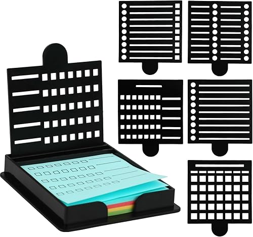 Plantilla de notas adhesivas con nota adhesiva, 2 pulgadas, autoadhesiva, soporte para notas, clip con almohadilla de plantilla, soporte de línea,