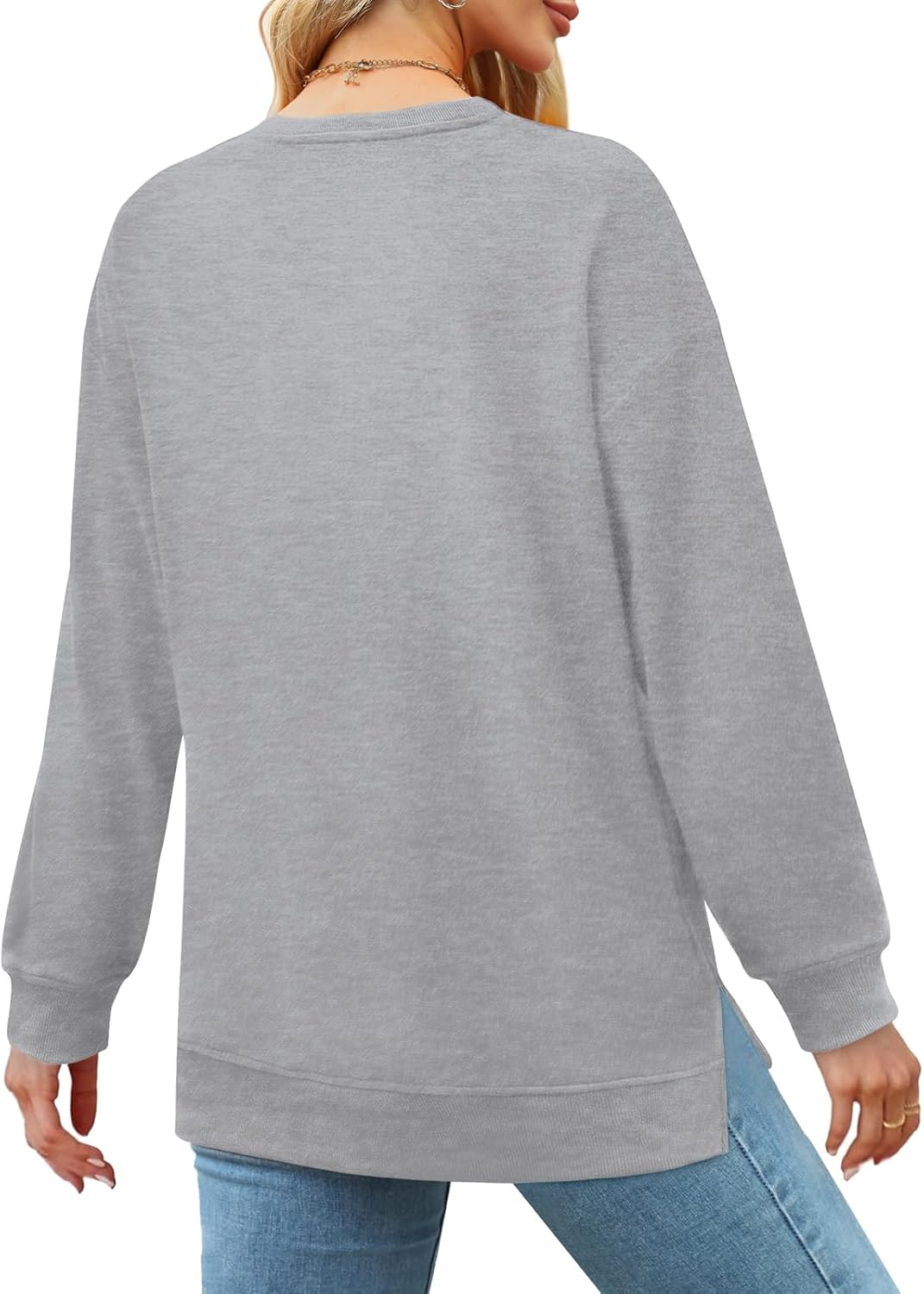 Elesomo Sweatshirt for Women Cotton Crewneck Long Sleeve Fall Shirts Fashion Clothes - Image 4