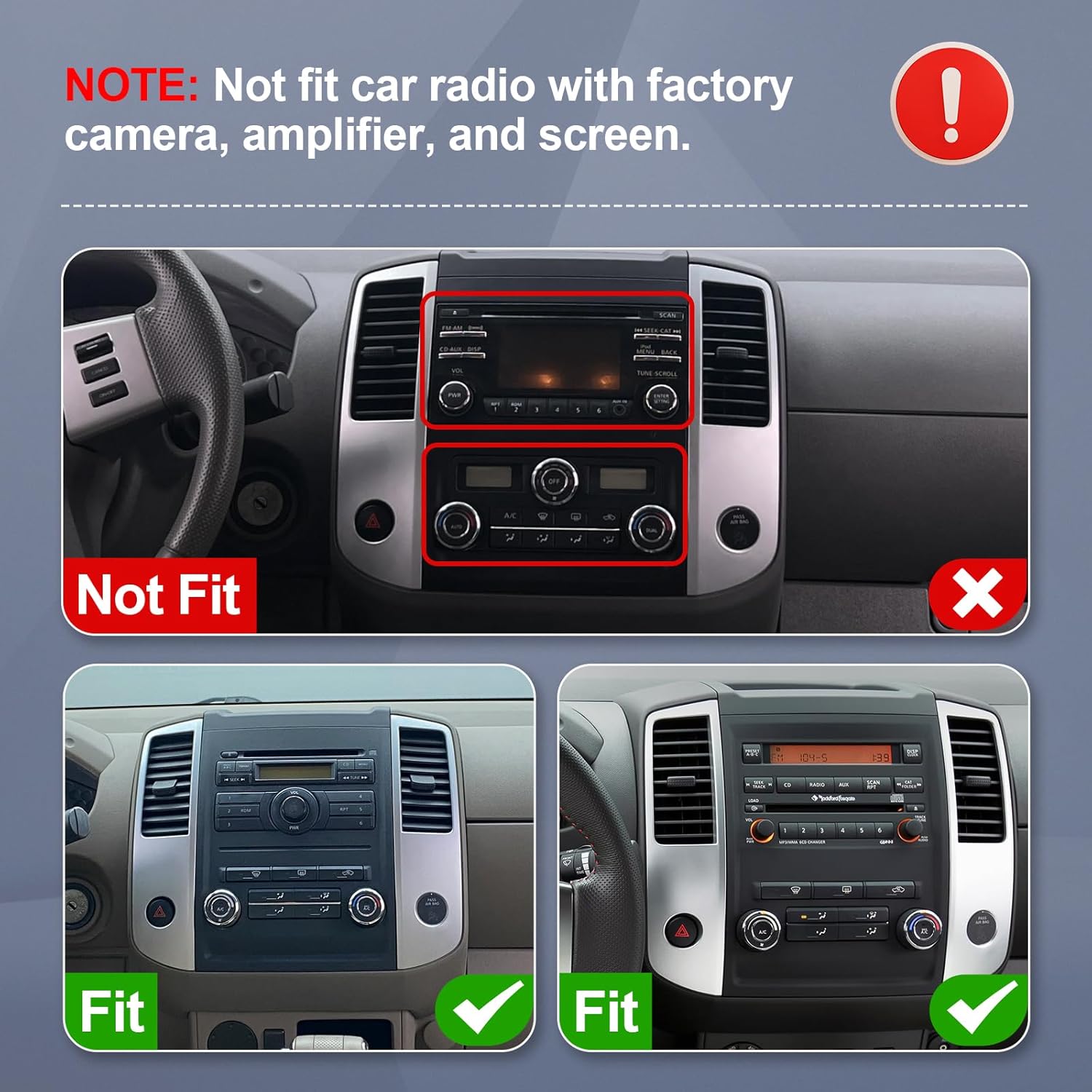 9 Inch IPS Touchscreen Android 14 Car Stereo for Nissan Frontier Xterra 2009-2012 with Wireless CarPlay & Android Auto 2+64GB Car Radio, Support WiFi 6, Bluetooth,5.4, Backup Camera, SWC