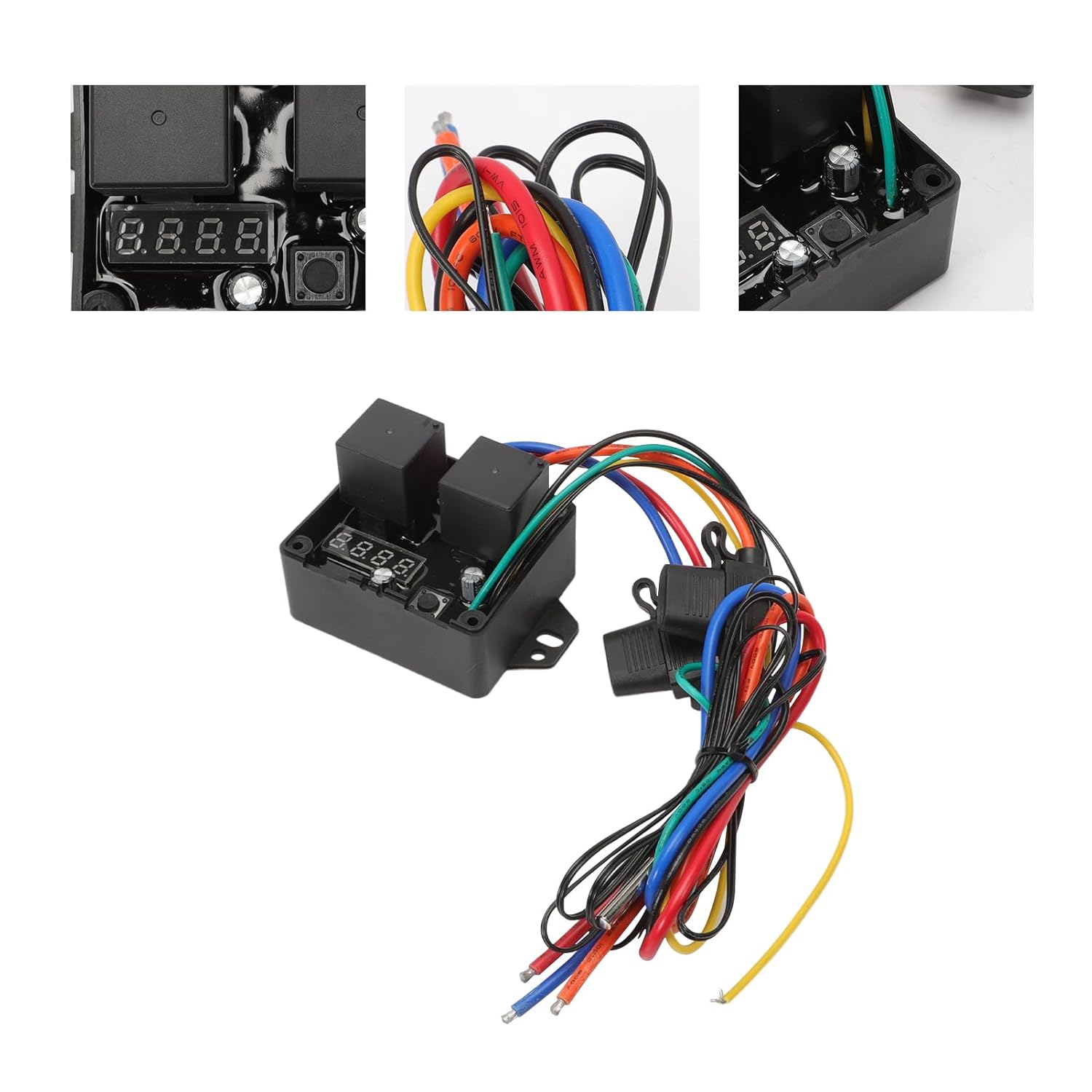 Digital Thermatic Switch 12V-24V, Adjustable Digital Radiator Fans Controller Kit#0444