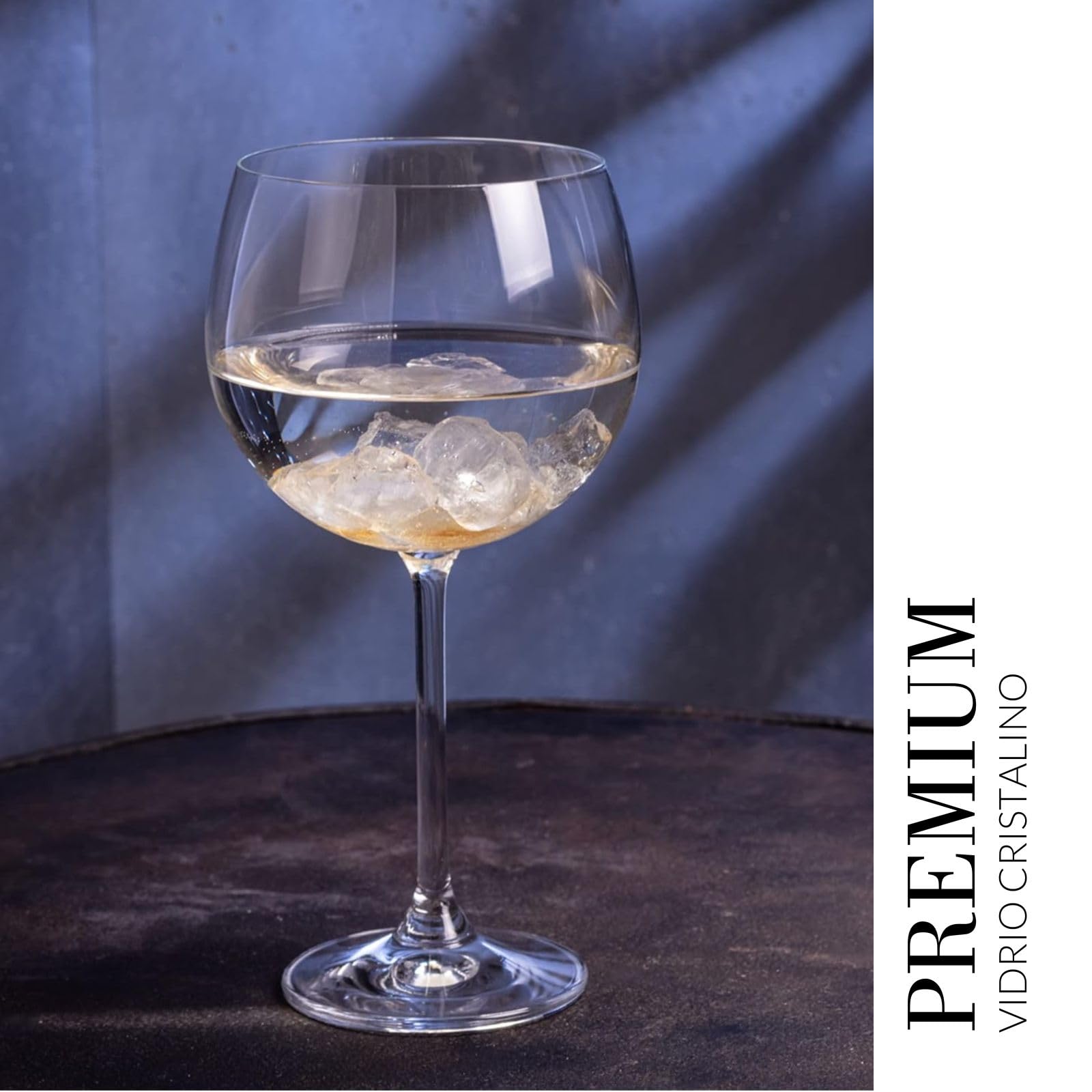 Krosno Copas balón para ginebra y agua | Juego de 6 | 480 ml | Colección Venezia | Perfectas para casa, restaurantes y eventos | Apto para lavavajillas | Cristal sin plomo