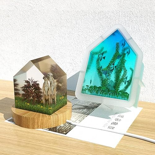 Miniatura 3 de FineInno 2 moldes de resina epoxi para casa, moldes de silicona grandes para preservación de flores, hojas secas, espécimen de insectos, decoración