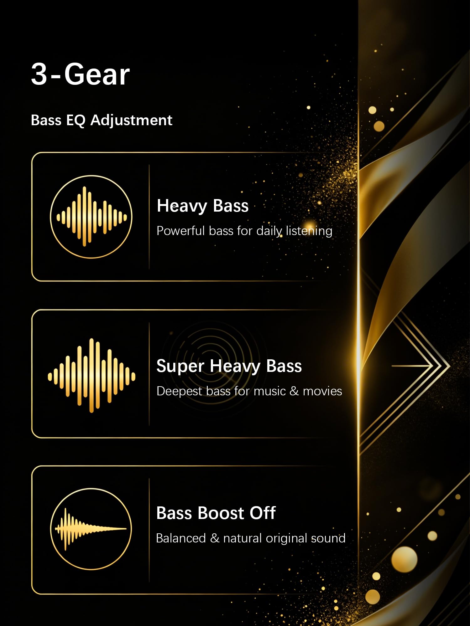 Essonio Casque à oreilles ouvertes, basses profondes, sans fil, Bluetooth, conduction d'air, 3 niveaux, basses profondes, ultra large bande, ANC, 20 h, lecture multipoint, appel clair pour ski, sport