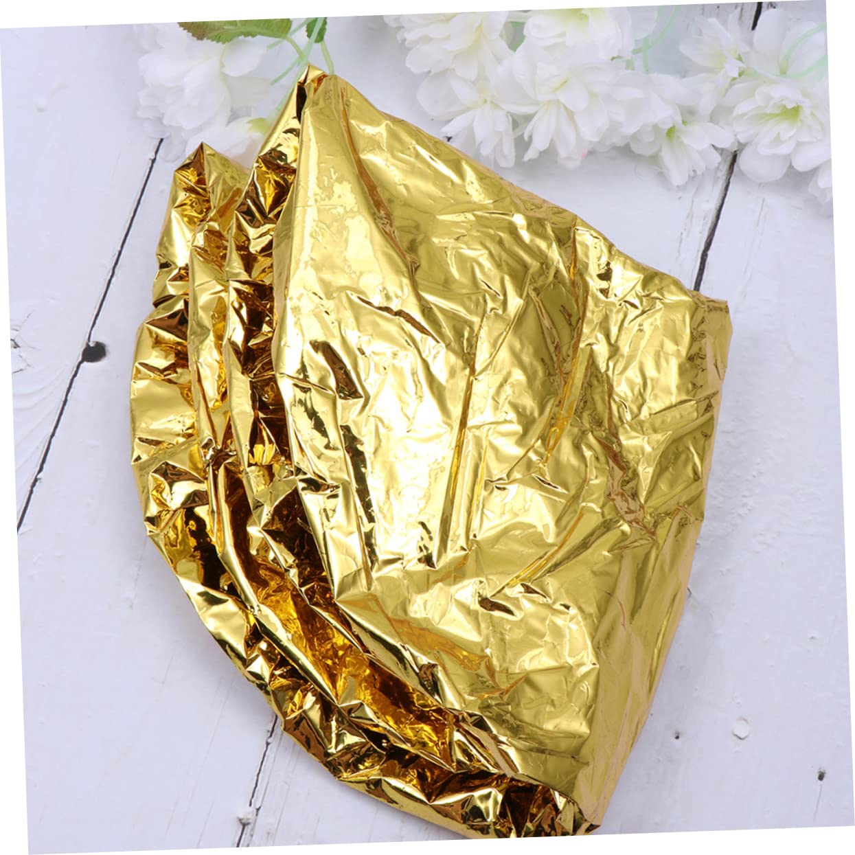 Healeved 30piezas Gorro De Aluminio Para Cabello Aislante Térmico Gorro De Estilo Para Spa y Tratamientos De Belleza Color Dorado y Cómodo Para Uso Diario