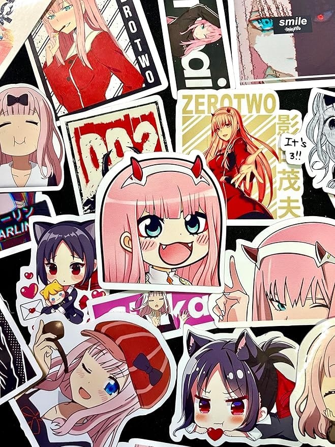 Image of Zero Two Laptop Stickers Pack of 25 Stickers Perfect for Laptops /Mobile /Guitar etc. (Zero Two)