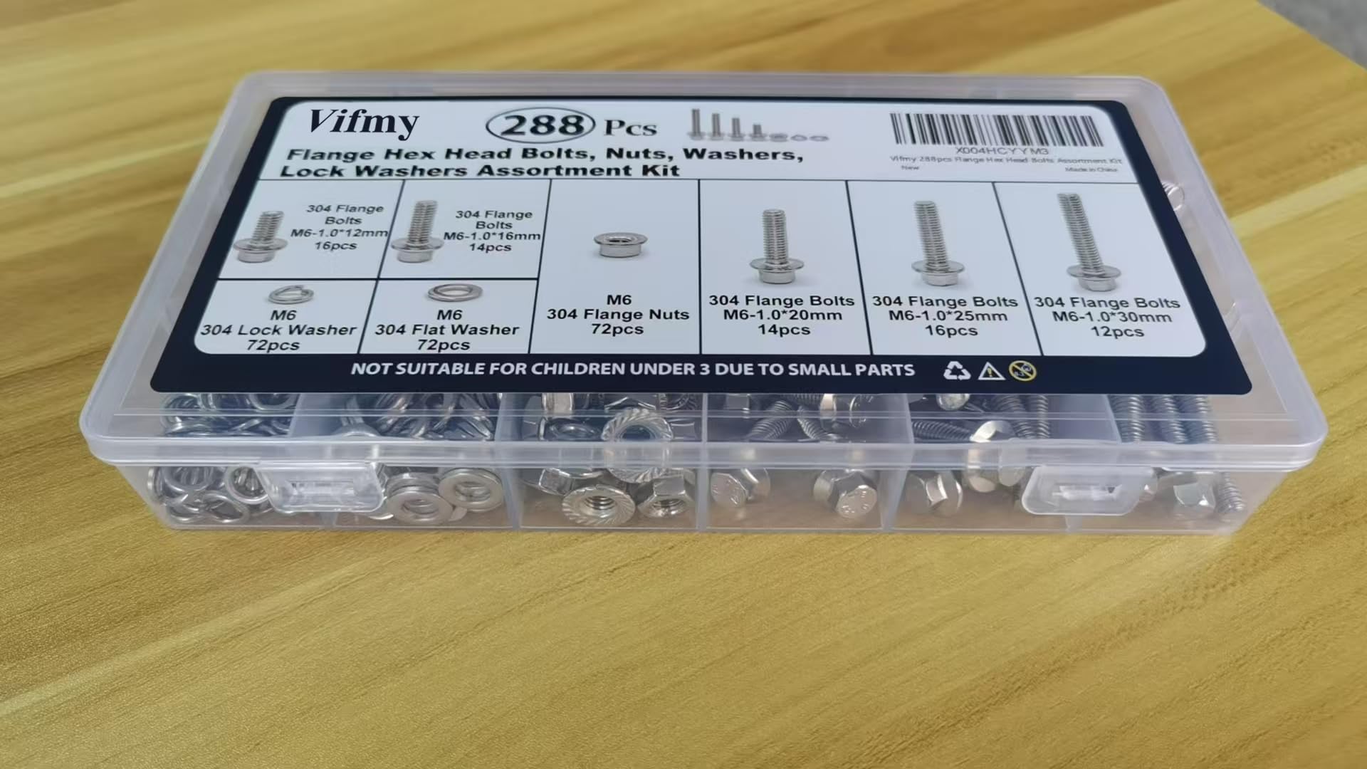 Stainless Steel Flange Bolt & Nut Kit - 288 Pcs -9