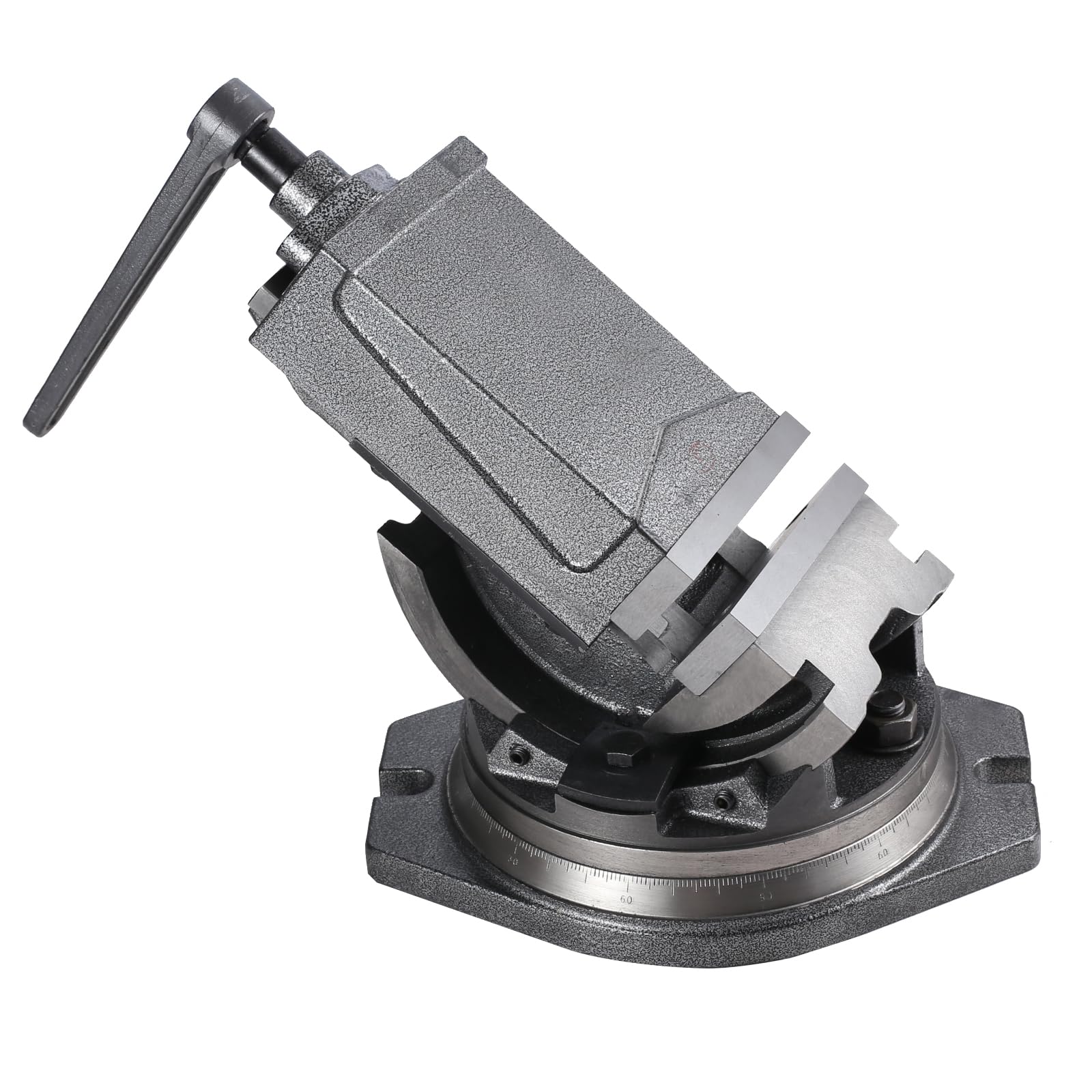 Morsa da Banco 125mm,Morsa di Precisione per Macchinari con Base Girevole Trapano a Colonna Radiale Tornio e Fresatrice Morsetto per Fresatura, Foratura e Finitura di Pezzi di Precisione