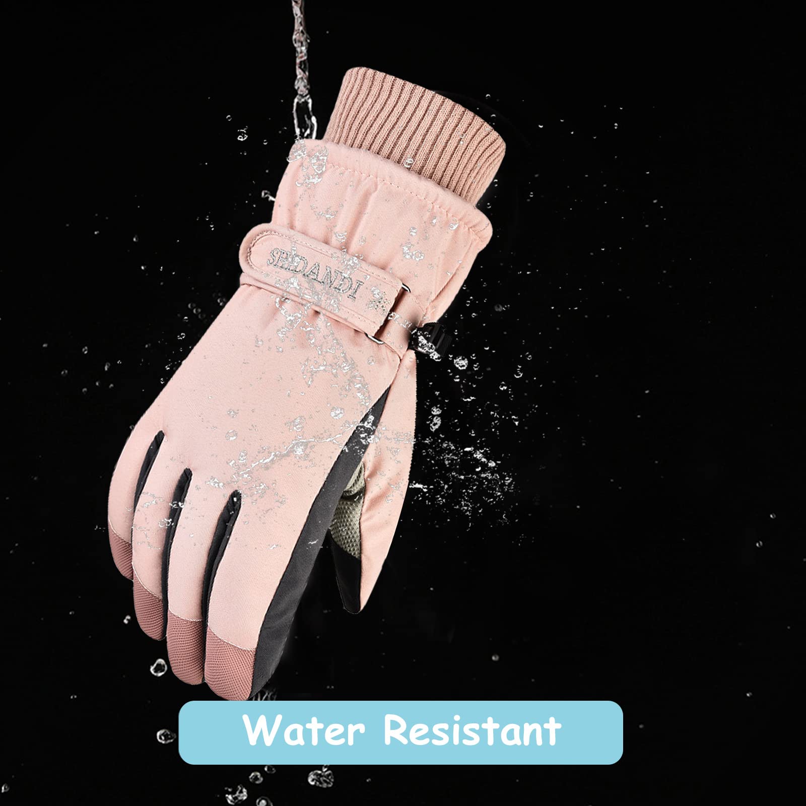 Guanti Da Sci Donna Touch Screen - Caldi, Impermeabili, Antivento, Perfetti Per Sport Invernali E Attività All'aperto