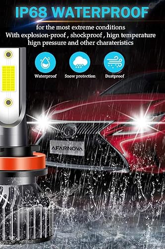 Miniatura 6 de Compatible con bombillas LED Dodge Ram 1500 2500 3500 2009-2018, 2 bombillas LED 9005 y 2 bombillas LED H11 + 2 bombillas LED 9006 antiniebla