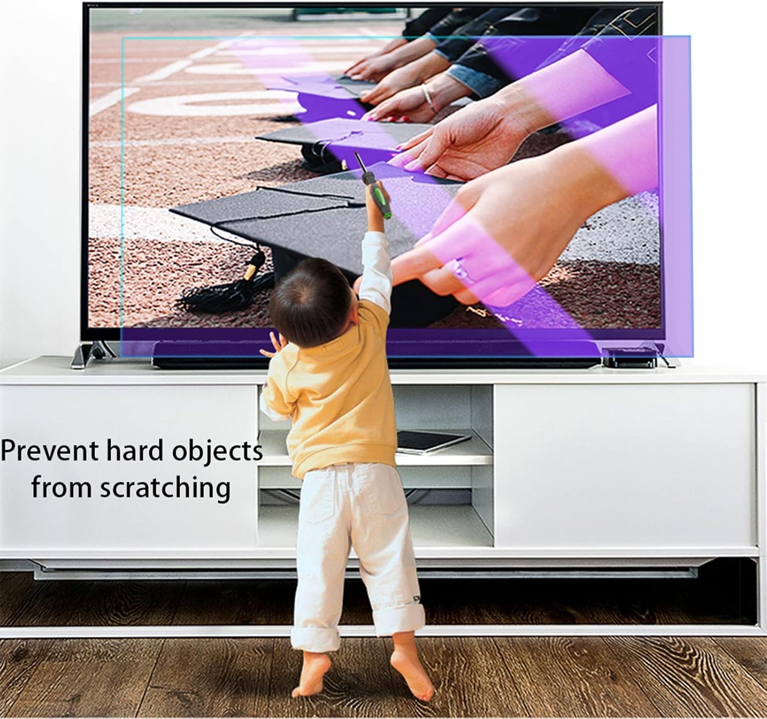 32-75 Inch TV Screen Protector, Anti Blue Light/Anti Glare Relieve Screen Filter Film Relieve Eye Fatigue for LCD, LED, OLED & QLED 4K HDTV,65 in 1440 X 809mm