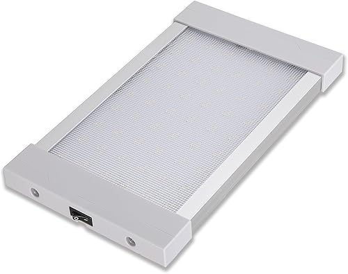 Accesorio de lámpara LED interior para cámper RV debajo del gabinete de 10.2" x 5.9" pulgadas, montaje en superficie, haz difuso uniforme blanco