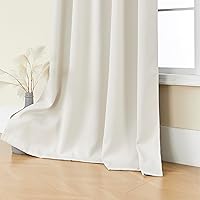 Vista 9 de SHINELAND Cortinas opacas de 102 pulgadas para sala de estar, cortinas opacas con pestaña trasera de 102 pulgadas de largo para dormitorio