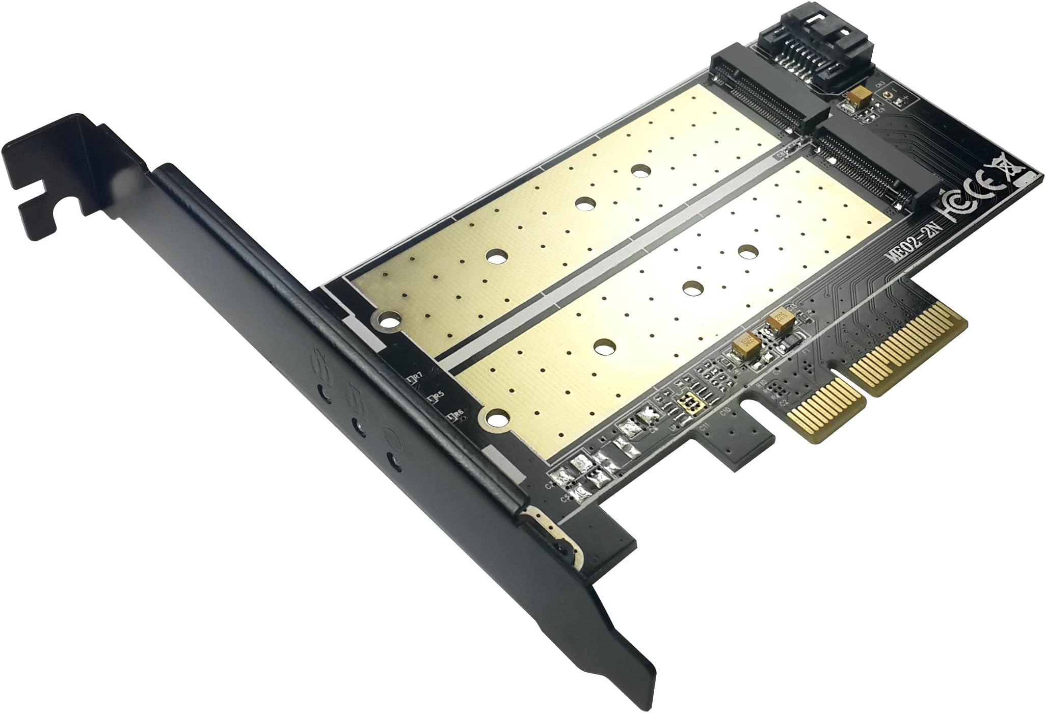 Amazon.com: MICRO CONNECTORS M.2 NVMe + M.2 SATA 80mm SSD PCIe x4 ...